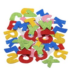 Foam Stickers,2Pack A-Z EVA Adhesive Glitters Foam Shape Sticker,Letter