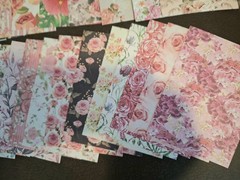 100 PC Scrapbooking JJ Books Of Watercolor Material Paper Pack Pink 5 1/2 X 33/4
