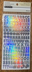 RECOLLECTIONS Iridescent Alphabet Alpha Letters Number 2 Sheets Different Colors