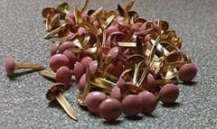 Pastel Pink – Mini Round Brads – 100ct Paper Fasteners