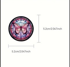 10pcs Cartoon Style Stain Glass Window Stickers-Journal, DIY Cards & Craft