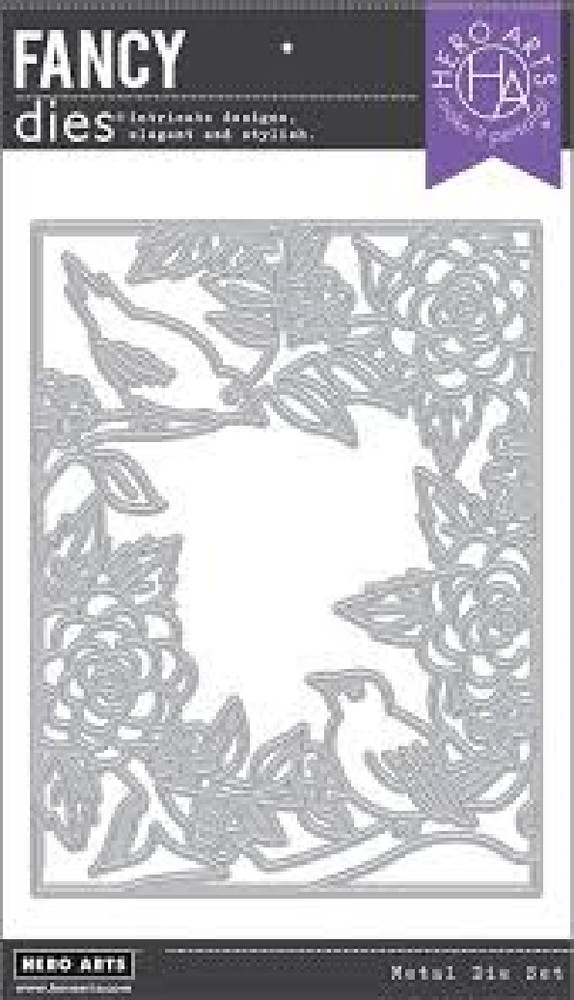 HERO ARTS – METAL CUTTING DIES – BIRDS N FLOWERS COVER PLATE