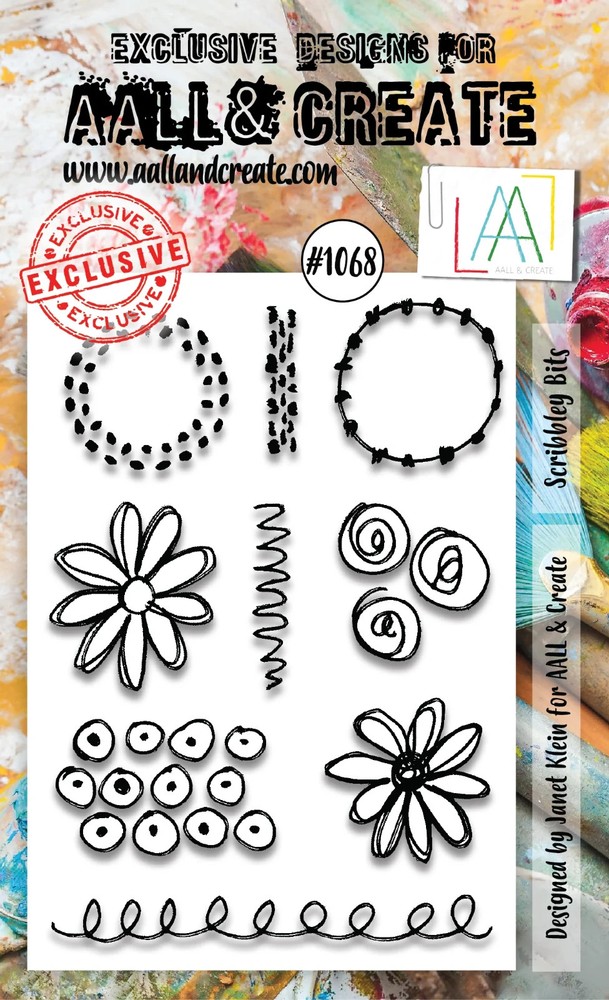 AALL AND CREATE – CLEAR ACRYLIC STAMPS – SCRIBBLEY BITS