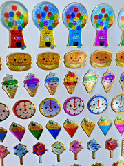 Sparkle Retro Snacks Sticker Sheet (1 Sheet, 4×5 In., .5-.75 In. Stickers)