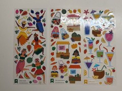 Lot of 13 Pipsticks Sticker Sheets – July 2023 Summer Fruit/Food Series