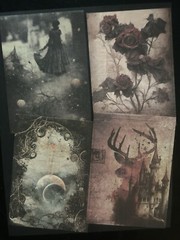 Dark Mysterious Creepy Odd Gothic Bundle 50+ pieces Junk Journal Lot