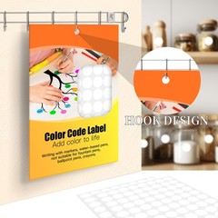 White Dot Stickers 3/4 Inch,Round 1320 Pcs Color-Coding Labels,Sticky Circle Dot