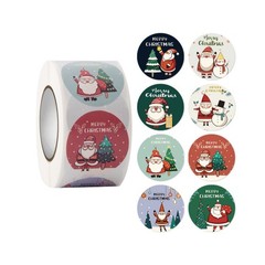 500pcs/Roll Decoration Merry Christmas Roll Paper Party Sticker Gift Label