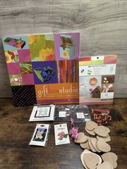 Large Craft Supply Lot Paper Pads Wood Hearts Beads Scrapbooking DIY Mixed
