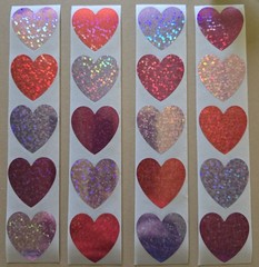 20 Beautiful Heart Stickers/Valentines Heart Stickers/Heart Shaped Stickers/Love