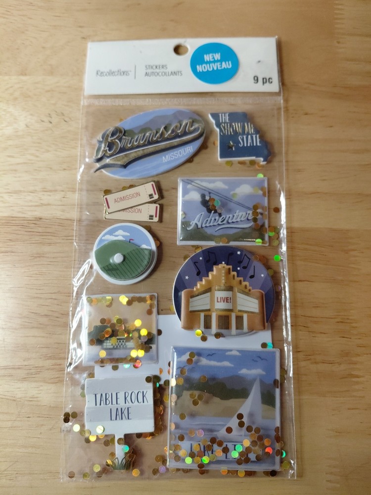 Recollections BRANSON MISSOURI Dimensional Stickers 9 Pieces