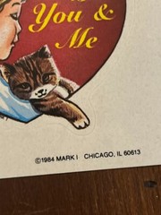 1 Sheet Vintage MARK 1 Love/Heart/Romance Stickers 1984 Rare, large sheet!