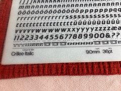 Letraset 3 INSTANT LETTERING Transfer Letters Crillee Italic 36pt England 1