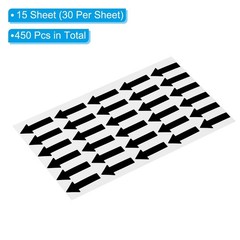 Small Arrow Sticker Label 1.2×0.5, 450 Pcs Adhesive Color Coding Sign Decal f…