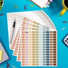20 Sheets Colorful Coding Labels Rectangle Colored Stickers Assorted Removabl…