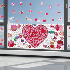 Valentines Day Gift crafts for kids toddler Stickers with Coloring Tablecloth