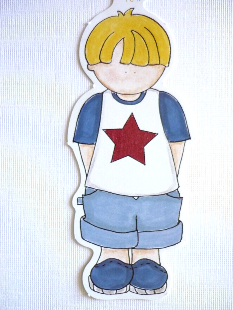 My Mind’s Eye 4th of July Independence Boy Die Cut Retired 2005 Cardstock