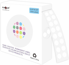 0.25 Inch Color-Code Dot Stickers,1000 Stickers Roll Colorful Coding Label Stick