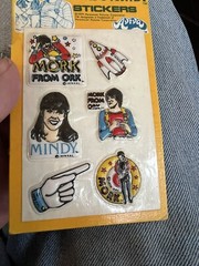 Vintage 1979 Mork & Mindy Paramount Pictures Puffy Sticker Sheet NIP Aviva