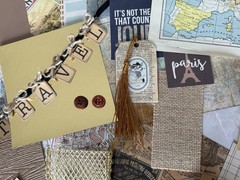 Travel Junk Journal Kit Vintage Ephemera Map Paris Tags Scrapbook Set Paper Pack