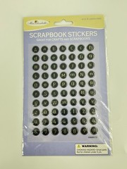 Miss Elizabeth’s Scrapbook Stickers Alphabet Black 6×8 Sheet Acid Free