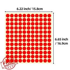 Aanxufa 1/2″ (13mm) Colored Dot Stickers 10 Colors