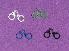 POLICE HANDCUFFS die cuts scrapbook cards