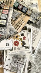 Ranger Distress Ink/Oxide/Paint Mixed Media Craft Lot Alcohol Inks Stamps