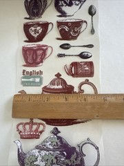 Teapot Sticker ROLL NRN Designs Scrapbook Stickers Tea Time, Teapots, Spoons