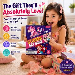 3-Pack Sticker by Number Books for Kids Ages 4-8, 30 Pictures, Paint with Sticke