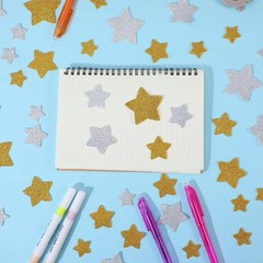 Gold Star Foam Glitter Self Adhesive Stickers for Crafts 100Pcs Foam Sticker