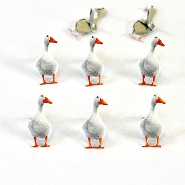 DUCK SCRAPBOOKING DECORATIVE BRADS EYELET OUTLET 8 PCS
