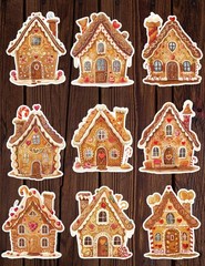 Gingerbread House Die Cut Vinyl Stickers Scrapbooking Laptop Waterbottle