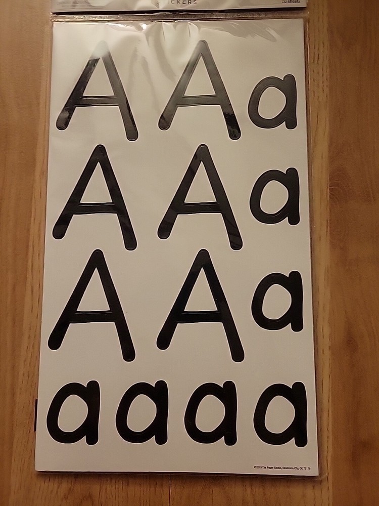 The Paper Studio Alpha/Numeric Stickers- Black