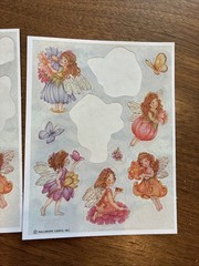 Vintage Hallmark Expressions Glitter Wings Fairies Super Stickers