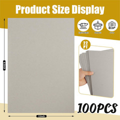 100 Pack Chipboard Sheets, 8.5 X 11 Inch 22PT Heavy Duty Chipboard Sheets for Bo
