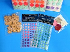 HUGE SCRAPBOOK PAPER STUDIO SPARE PARTS EMBELLISHMENTS RESIN FLOWERS CROCHET GEM