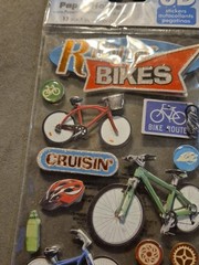 Riding Bikes 3D scrapbook stickers Paper House STDM-0155