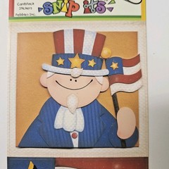 Pebbles Inc. Uncle Sam Cardstock Stickers 4th of July Independence Day Snip Its