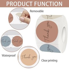 Thank You Sticker,500pcs 1.5Inch Morandi Thank You for Supporting My Small