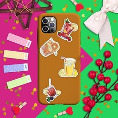 Waterproof Vinyl Cocktail Stickers for Bottles & Laptops, 5.8×4.13 in