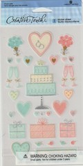 American Greetings -Shapes-Drinks-Wedding-Etc-Creative Touch -Scrapbook Stickers