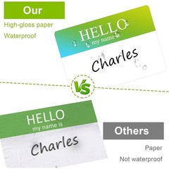 345 Pcs Name Tags Rainbow Sticker, Hello My Name is Stickers 15 Color, Hello My