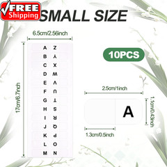 A-Z 26 White Letters Tabs Sticky Alphabet Tabs, 260 Pcs Self Adhesive Page Tabs