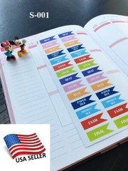 Erin Condren Planner Sticker – Back to School, Test, Exam, No School, Homework