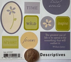 SEIZE THE DAY Stickers(40pc) ChatterBox•Memories•Phrase •Lazy Days•Card Making•