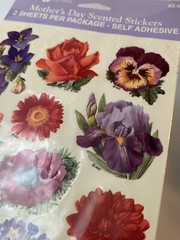 VTG American Greetings Mother’s Day Floral Scented Stickers Sealed Forget Me Not