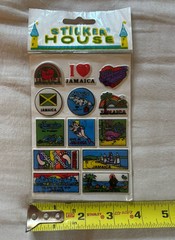 Vintage 90s Puff Jamaica Stickers NEW Island Tropical Scuba Beach Sailboats RARE