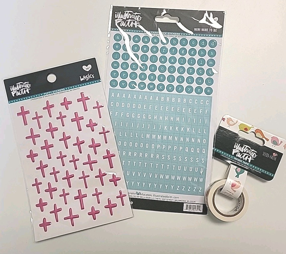 Illustrated Faith Sticker Washi Bible Journaling Lot HTF