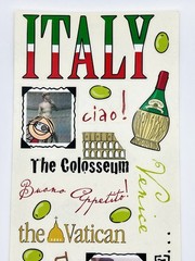 2005 Retired Me & My Big Ideas Italy Stickers 5.5×12 In. Florence Colosseum Pisa